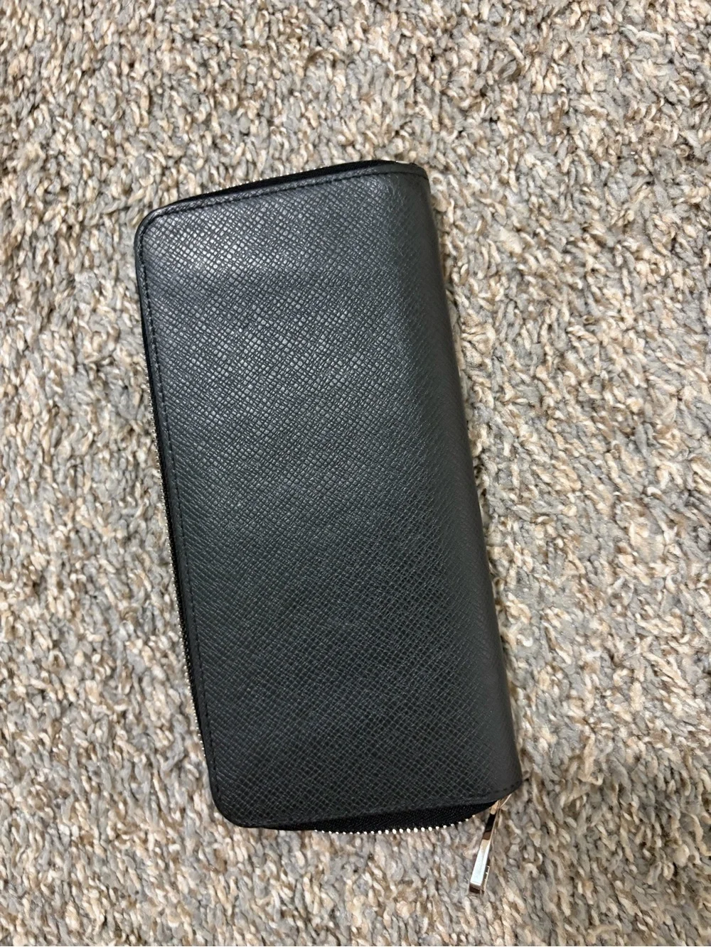 Louis Vuitton Black Zip Around Long Wallet